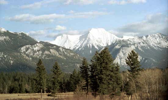 Rocky Mountains from the British Columbia side (near Cranbrook)